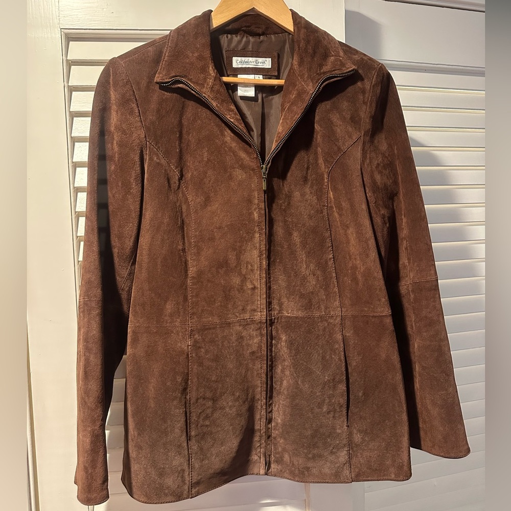 Genuine suede leather, Coldwater Creek jacket.